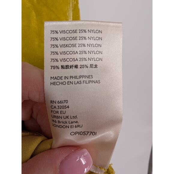 Pilcro Velvet Button Down Top Yellow Boho Anthropologie 22W Festival Lagenlook - Picture 7 of 12